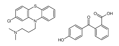 3-(2-chlorophenothiazin-10-yl)-N,N-dimethylpropan-1-amine,2-(4-hydroxybenzoyl)benzoic acid结构式