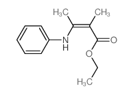 ethyl 3-anilino-2-methyl-but-2-enoate结构式