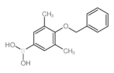 4-苄氧基-3,5-二甲基苯硼酸结构式