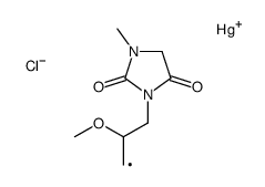 3-[3-[Chloromercurio(II)]-2-methoxypropyl]-1-methylhydantoin Structure