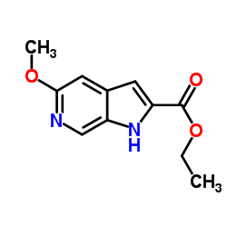 ETHYL 5-METHOXY-1H-PYRROLO[2, 3-C]PYRIDINE-2-CARBOXYLATE structure