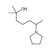 2-methyl-6-pyrrolidin-1-ylheptan-2-ol结构式