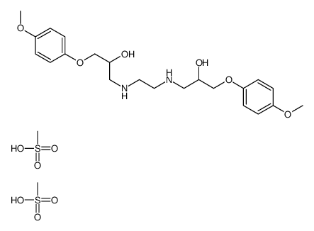 1-[2-[[2-hydroxy-3-(4-methoxyphenoxy)propyl]amino]ethylamino]-3-(4-methoxyphenoxy)propan-2-ol,methanesulfonic acid Structure