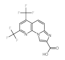 2,4-Bis(trifluoromethyl)imidazo[1,2-a][1,8]naphthyridine-8-carboxylic acid结构式