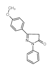 2,4-二氢-5-(4-甲氧基苯基)-2-苯基-3H-吡唑-3-酮结构式