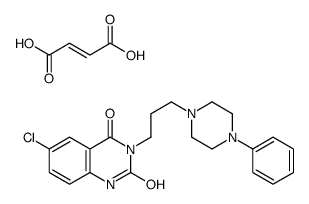 (E)-but-2-enedioic acid,6-chloro-3-[3-(4-phenylpiperazin-1-yl)propyl]-1H-quinazoline-2,4-dione Structure