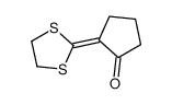 2-(1,3-dithiolan-2-ylidene)cyclopentan-1-one结构式