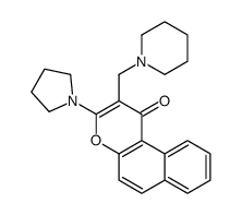 2-(piperidin-1-ylmethyl)-3-pyrrolidin-1-ylbenzo[f]chromen-1-one Structure