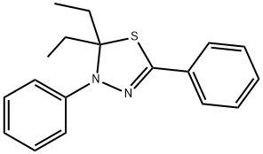 2,2-Diethyl-2,3-dihydro-3,5-diphenyl-1,3,4-thiadiazole结构式