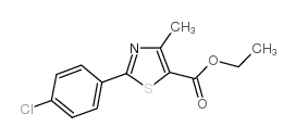2-(4-氯苯基)-4-甲基-1,3-噻唑-5-羧酸乙酯结构式