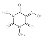 2,4,5,6(1H,3H)-Pyrimidinetetrone,1,3-dimethyl-, 5-oxime结构式