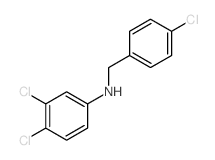 3,4-dichloro-N-[(4-chlorophenyl)methyl]aniline结构式