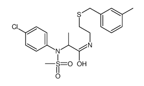2-(4-chloro-N-methylsulfonylanilino)-N-[2-[(3-methylphenyl)methylsulfanyl]ethyl]propanamide结构式