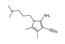2-氨基-1-[3-(二甲基氨基)丙基]-4,5-二甲基-1H-吡咯-3-甲腈结构式