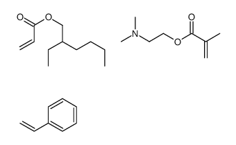 2-(dimethylamino)ethyl 2-methylprop-2-enoate,2-ethylhexyl prop-2-enoate,styrene Structure