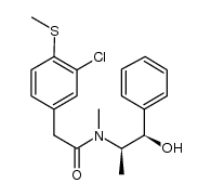 (3-chloro-4-methylsulfanyl-phenyl)-N-[2(R)-hydroxy-1(R)-methyl-2(R)-phenyl-ethyl]-N-methyl acetamide结构式