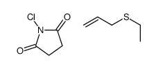 1-chloropyrrolidine-2,5-dione,3-ethylsulfanylprop-1-ene结构式