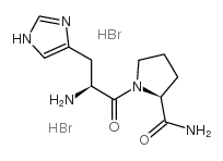 H-His-Pro-NH2·2 HBr结构式
