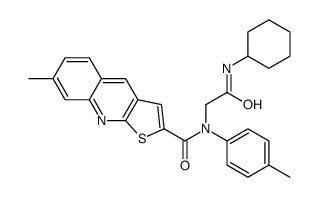 (9CI)-N-[2-(环己基氨基)-2-氧代乙基]-7-甲基-N-(4-甲基苯基)-噻吩并[2,3-b]喹啉-2-羧酰胺结构式