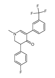 2,3-dihydro-3-(4-fluorophenyl)-1-methyl-5-(3-trifluoromethylphenyl)-4(1H)-pyridinone结构式