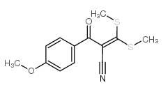 2-(4-甲氧基苯甲酰基)-3,3-二(甲基硫代)丙烯腈结构式