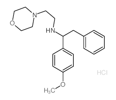 4-Morpholineethanamine,N-[1-(4-methoxyphenyl)-2-phenylethyl]-, hydrochloride (1:1)结构式