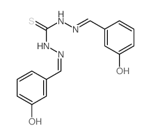 Carbonothioicdihydrazide, bis[(3-hydroxyphenyl)methylene]- (9CI)结构式