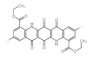 diethyl 2,9-dichloro-6,7,13,14-tetraoxo-5,12-dihydroquinolino[2,3-b]acridine-4,11-dicarboxylate Structure