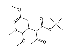 methyl 4-tert-butoxycarbonyl-3-di-methoxymethyl-5-oxohexanoate Structure