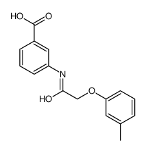 3-[[2-(3-methylphenoxy)acetyl]amino]benzoic acid Structure