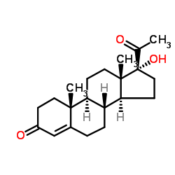 17α-hydroxyprogesterone Structure