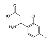 3-氨基-3-(2-氯-4-氟苯基)-丙酸结构式