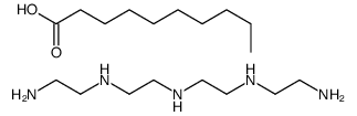 N'-[2-[2-(2-aminoethylamino)ethylamino]ethyl]ethane-1,2-diamine,decanoic acid结构式