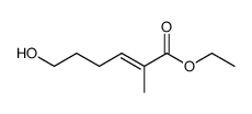 (E)-6-hydroxy-2-methyl-hex-2-enoic acid ethyl ester结构式