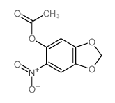 1,3-Benzodioxol-5-ol,6-nitro-, 5-acetate Structure