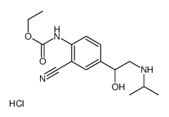 ethyl N-[2-cyano-4-[1-hydroxy-2-(propan-2-ylamino)ethyl]phenyl]carbamate,hydrochloride结构式