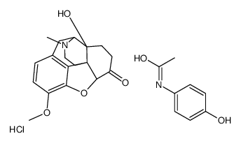 (4R,4aS,7aR,12bS)-4a-hydroxy-9-methoxy-3-methyl-2,4,5,6,7a,13-hexahydro-1H-4,12-methanobenzofuro[3,2-e]isoquinoline-7-one,N-(4-hydroxyphenyl)acetamide,hydrochloride Structure