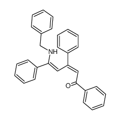 (2E,4Z)-5-(benzylamino)-1,3,5-triphenylpenta-2,4-dien-1-one Structure