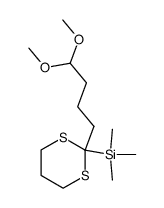 (2-(4,4-dimethoxybutyl)-1,3-dithian-2-yl)trimethylsilane Structure