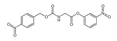 p-Nitrobenzyloxycarbonylglycine-m-nitrophenyl ester Structure