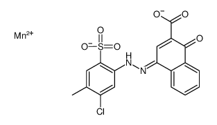 manganese(2+) (4E)-4-[2-(5-chloro-4-methyl-2-sulfonatophenyl)hydrazinylidene]-1-oxo-1,4-dihydronaphthalene-2-carboxylate结构式