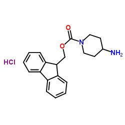 4-氨基-1-N-Fmoc-哌啶盐酸盐结构式