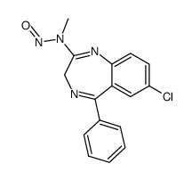 7-chloro-2-(N-nitrosomethylamino)-5-phenyl-3H-1,4-benzodiazepine结构式
