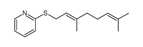 2-[(2E)-3,7-dimethyl-2,6-octadienyl]sulfanylpyridine结构式