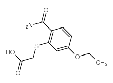 2-[[2-(氨基羰基)-5-乙氧基苯基]硫代]乙酸结构式