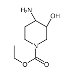 顺-4-氨基-3-羟基-1-哌啶羧酸乙酯结构式