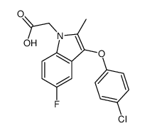 3-(4-氯苯氧基)-5-氟-2-甲基-1H-吲哚-1-乙酸结构式