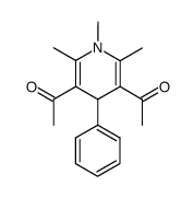 3,5-diacetyl-1,2,6-trimethyl-4-phenyl-1,4-dihydropyridine结构式