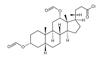 3α,12α-diformyloxy-5β-cholan-24-oic acid chloride Structure