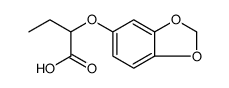 Butanoic acid, 2-(1,3-benzodioxol-5-yloxy) Structure